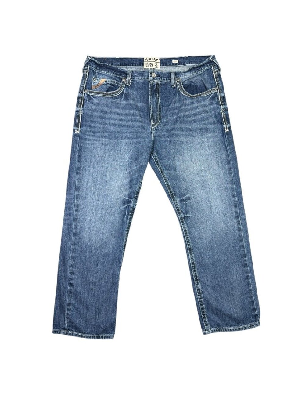 Ariat M4 Jeans Mens 42x32 Traditional Relaxed Bootcut Medium Wash Denim 10017511